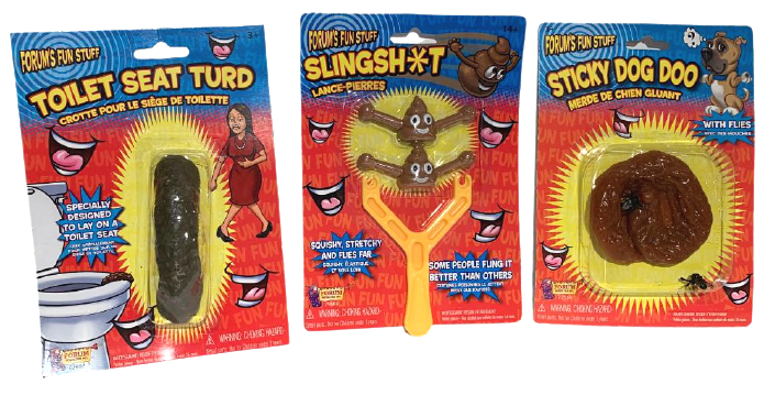 POOP JOKE SET Gross Prank Gag Gifts Toy Fake Sticky Dog Doo