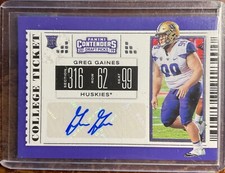 2019 Contenders Draft Tickets College Ticket #257 Greg Gaines NM-MT Auto 