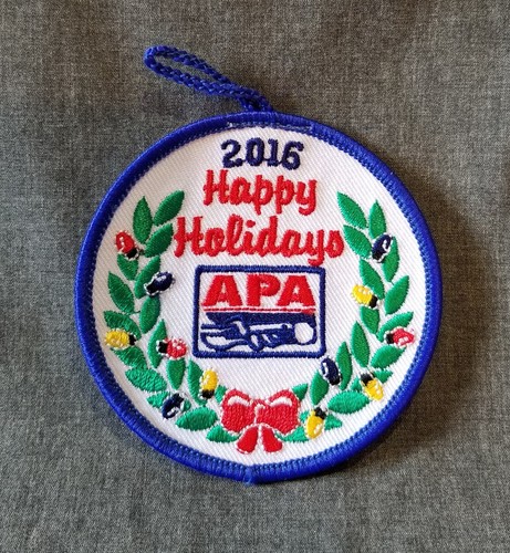 LMH Patch 2016 APA American Poolplayers HAPPY HOLIDAYS Christmas New Years 2-3/4