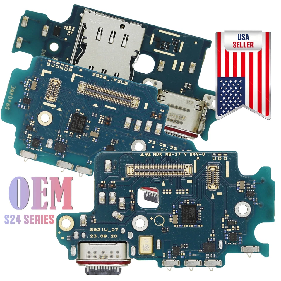 OEM USB Charging Port Board Reader Mic Dock For Samsung Galaxy S24 Plus Ultra 5G