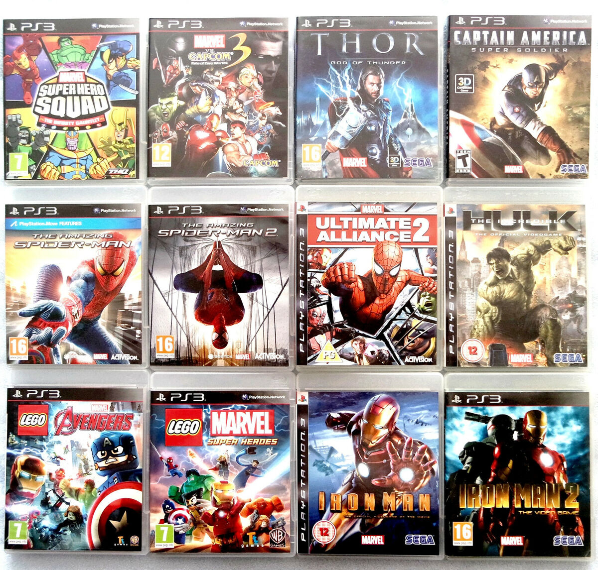 PS3 Marvel Game for Kids and Teenagers Buy 1 Or Bundle Up