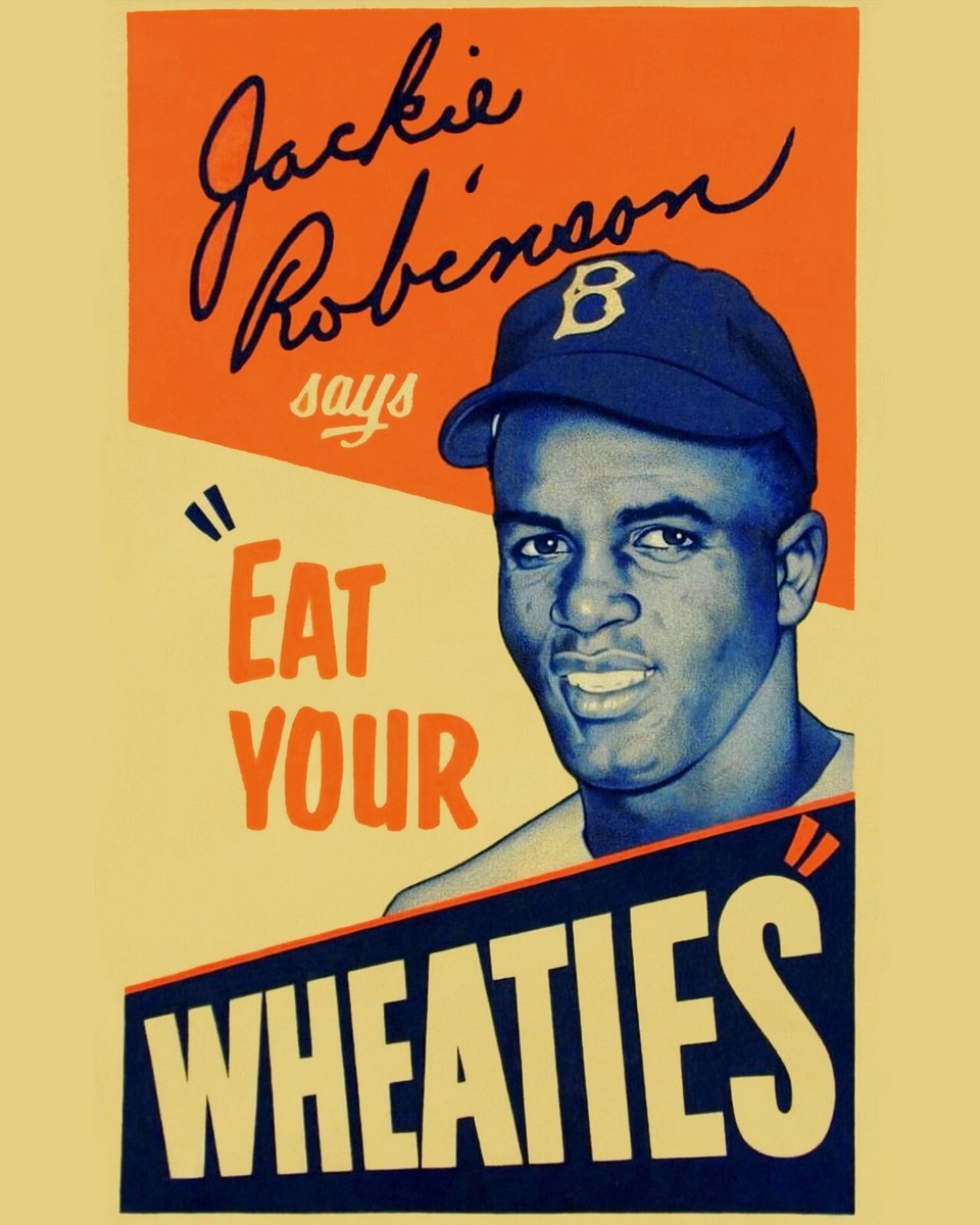 Jackie Robinson - Wheaties Advertisement Wall Art Poster - 8