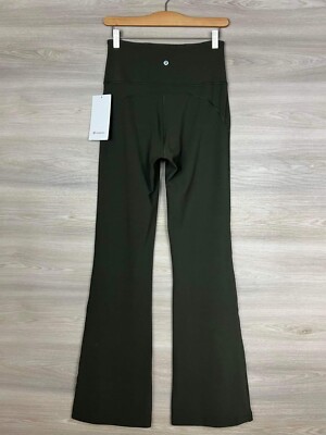 Lululemon Groove Super High Rise Flared Pant Size 12 🫒 Dark Olive