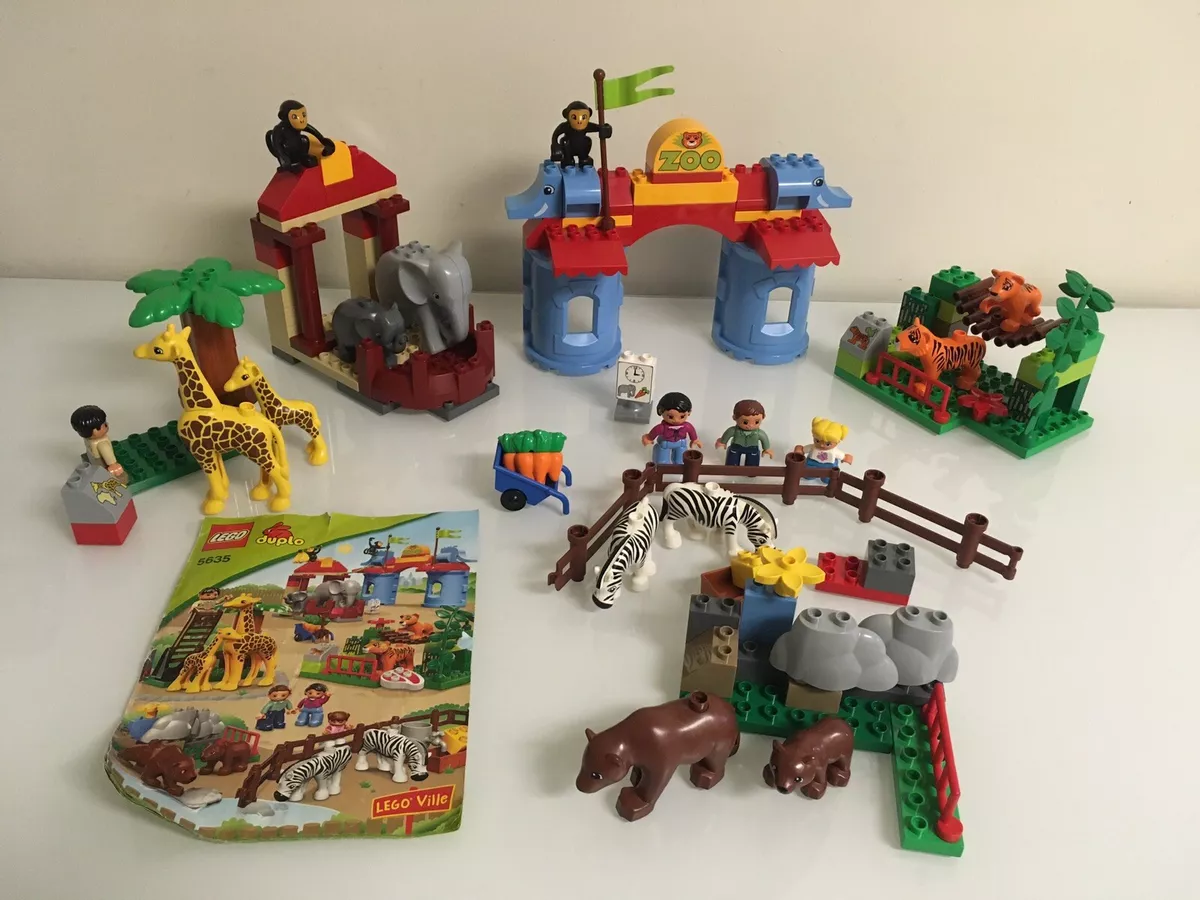 Lego Duplo Legoville set 5635 BIG CITY ZOO Animal Figures Zebra