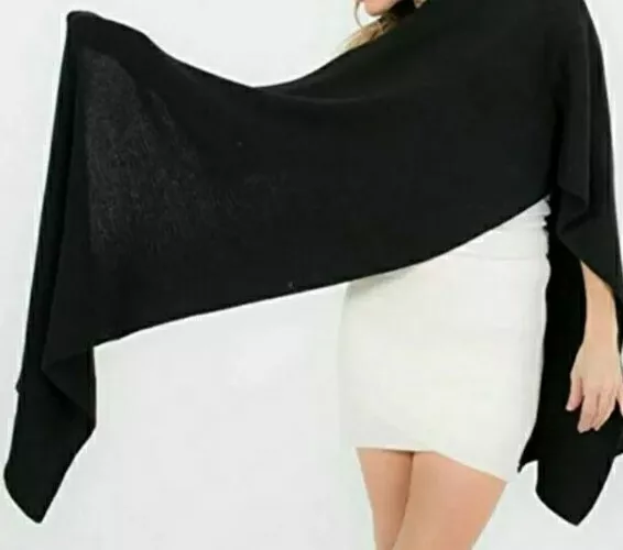 Scarf black Cashmere 4 x 22 KROWN