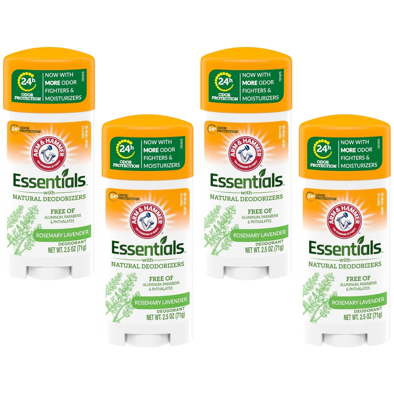 Arm & Hammer Natural Essentials Deodorant Fresh Rosemary Lavender 2.5oz (4 Pack)