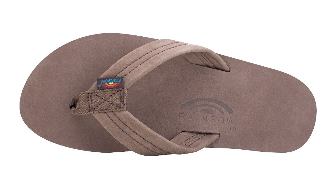 Man Rainbow Leather Double Layer Wide Strap w/ Arch 302ALTS Expresso medium NEW Man Rainbow Leather Double Layer Wide Strap with Arch  main image 2