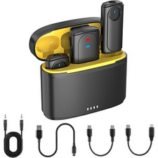 Wireless Lavalier Microphone for iPhone Android Camera: Bluetooth Recording Mic