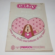 VTG 1984 Cathy Counted Cross Stitch Book #5095 Designs By Gloria & Pat Read Full
