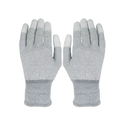 Anti-Static ESD Gloves w/ PU Coated Top for Electronic Mobile PC Assembly Repair