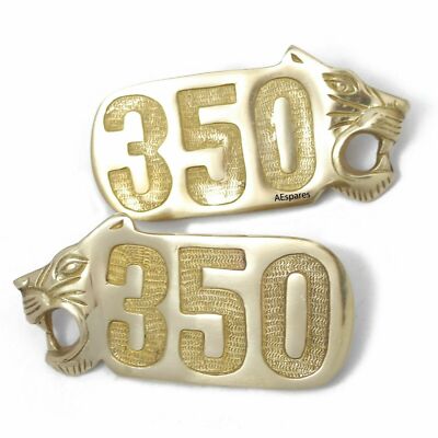Monogram Badge Set 350 Lion Design Tool Box For Royal Enfield Bullet