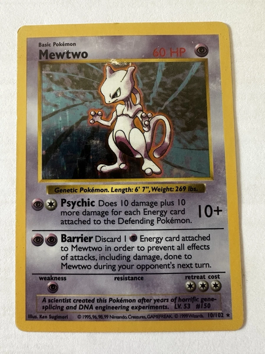 Mewtwo Pokémon TCG Shadowless Individual Collectible Card Game