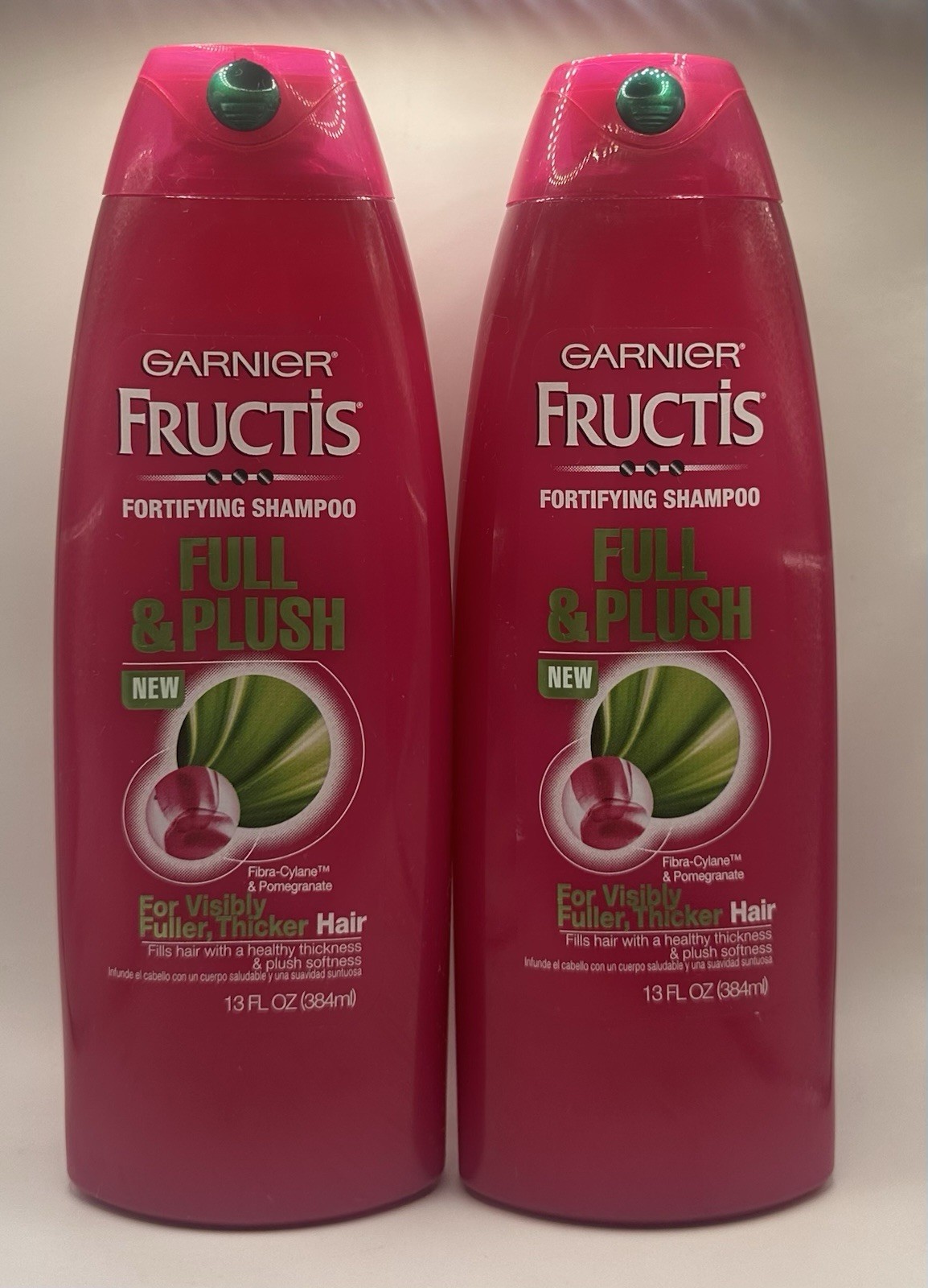 2x Garnier Fructis Full & Plush Fortifying Shampoo 13oz Disc