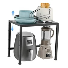 17.3 Inches Metal Storage Shelves,150LBS Heavy 1 Tier：11.8"D x 17.3"W x 15.9"H