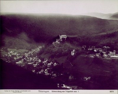 Foto Schwarzburg im Schwarzatal Thüringen, Blick vom Trittstein... - 10503129