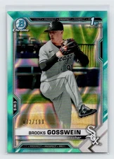 2021 Bowman Draft Chrome Brooks Gosswein BDC-21 Aqua Lava Refractor /199 (RC)