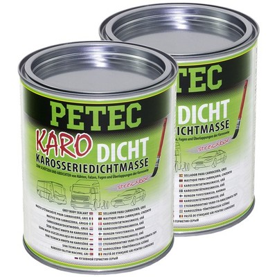 2x 1000 ml Petec KaroDicht Dichtstoff Karosseriedichtmasse Dose 94130 Dichtmasse