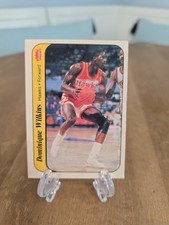 DOMINIQUE WILKINS ROOKIE 1986-87 FLEER Sticker Basketball Atlanta HAWKS RC 