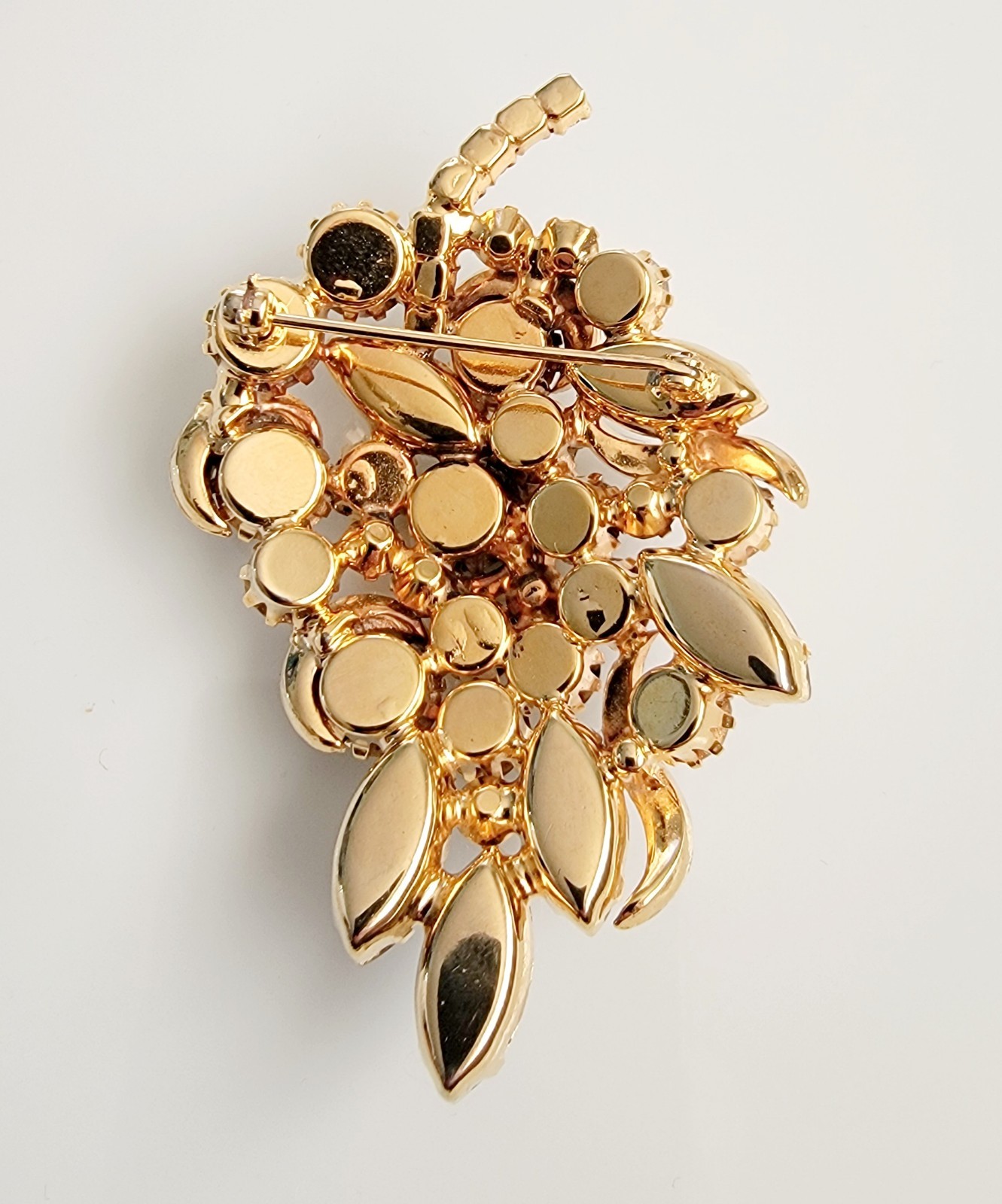 Vintage Unsigned Kramer Grape Cluster Shaped Rhin… - image 4