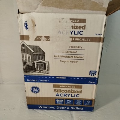 #ad General Electric Advanced Siliconized Acryloic Clear WindowDoorSiding 6 23 P $58.57