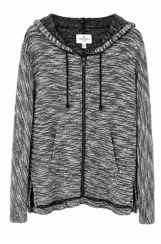 American Eagle | Casaco de Moletom com Capuz e Zíper | Tecido Mesclado | Size XL