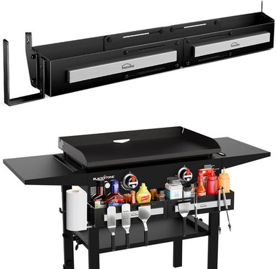 Front Griddle Caddy for Blackstone 28''/36'' Griddles, Large Capacity Grill Access