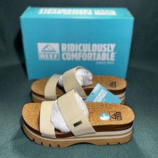 Reef Women's Cushion Vista Higher Platform Fashion Sandal - Vintage Tan - SZ 8