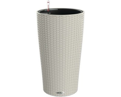 Pflanzvase Lechuza Cilindro Cottage Kunststoff Ø 32 cm H 56 cm sandbraun inkl. E