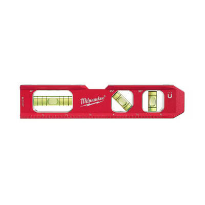 Milwaukee Torpedo Level 7in Billet Aluminum Magnetic Dual Pitch Pipe Groove Tool
