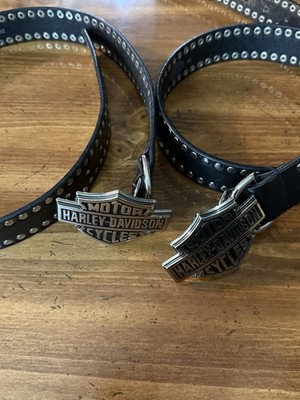 Harley-Davidson Studded Logo Buckle Black Men display picture 2