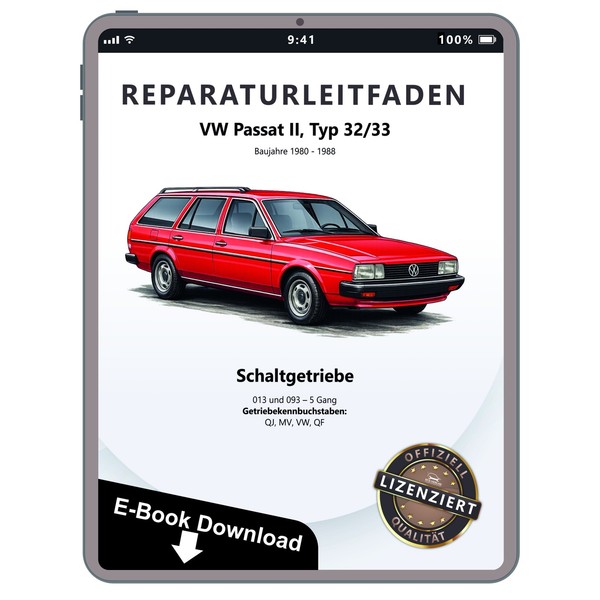 VW Passat 2 Typ 32 (80-88) 5 Gang-Schaltgetriebe 013 093 Reparaturanleitung PDF-image