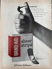 1964 Johnson & Johnson Band Aid Original Vintage Advertisement Army Man Print Ad