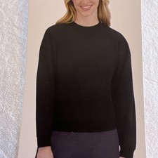 DKNY Women's Long Sleeve Logo Fleece Lined Crewneck Sweatshirt, Size XXL. CO