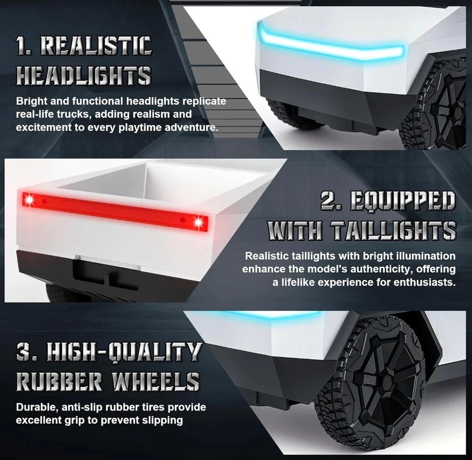 Remote Control Cybe Remote Control Cyber Truck – Rechargeable RC Electric Vehicle Toy Model ...