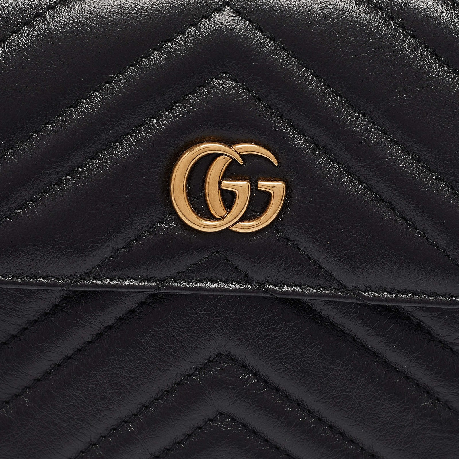 Gucci Black Matelasse Leather GG Marmont 2.0 Multi Belt Bag image 5