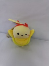 Squishmallows 3.5" Clip-On Junie the Banana with Headband