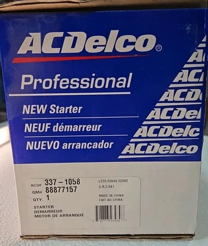 Acdelco Starter ACD# 337-1058 GM# 88877157 - Picture 1 of 4