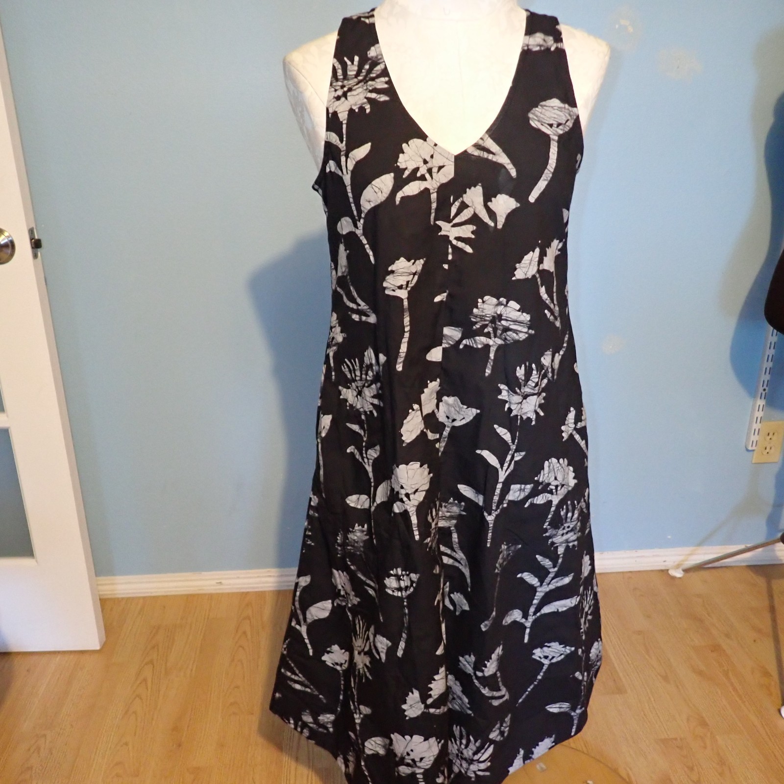 NWT GLOBAL MAMAS Handmade Ghana Woman Dress Organic Cotton Tie Dye Medium