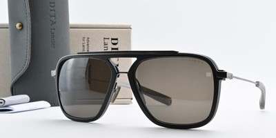 DITA Lancier Sonnenbrille LSA 400 DLS400-57-02 Pilot Matt Schwarz Lens For Air