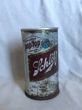 Vintage Schlitz BeeR “The Beer That Made Milwaukee Famous” Pull Tab Can; rusted