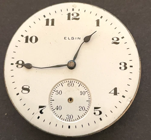 Antique 1921 Elgin Grade 291 Pocket Watch Movement Parts 16s 7j USA