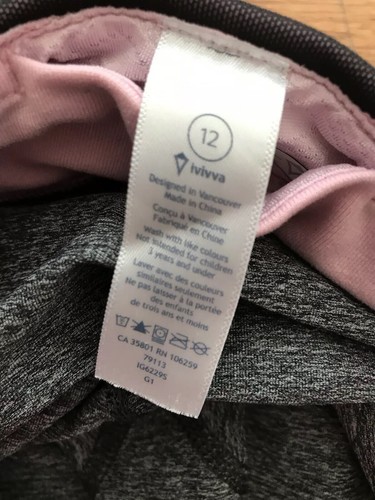 Ivivva Lululemon Girls Training Love Crop Capri Side Pockets Mesh Size 12 - Picture 7 of 7