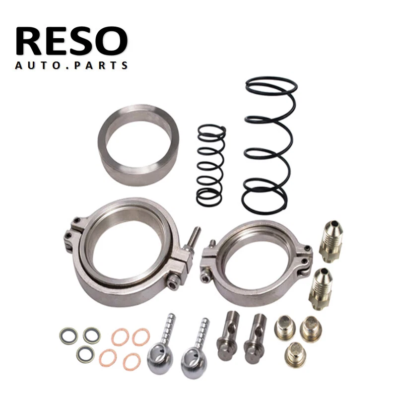 Black 44mm Wastegate External Turbo W/ TIAL V-Band Flange Spring MV-R 14PSI - Image 4 of 4