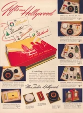 1941 Max Factor Christmas Gifts from Hollywood Sets Make-up Vintage Print Ad