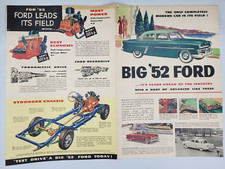 1952 1953 Ford Sales Brochures - Full Color Fold-out - Original