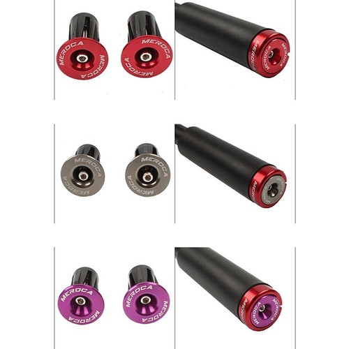 2x Bike Bar End Plugs Handlebar Caps Bicycle Grips Cover MTB Mountain Road Grips - Picture 6 of 25