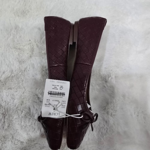 J. Zapatos planos de ballet Crew Factory tejidos punta cuadrada para mujer talla 6 CA788 Resort NUEVO - Imagen 9 de 9