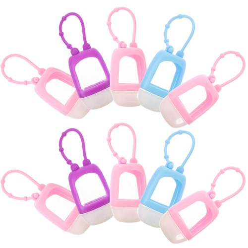 7Pcs 30ml Empty Bottles with Silicone Cover Hand Keychain Carrier - Picture 5 of 12