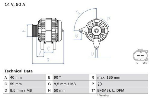 Bosch 0 986 041 920 Alternator Replacement Fits Seat Alhambra 2.0 i 1996-2010