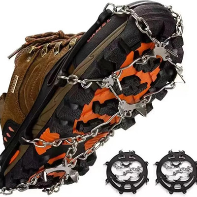 Outdoor Winter Hiking Climbing Snow Spikes Crampons Cleats Chain Claws Grips Boo